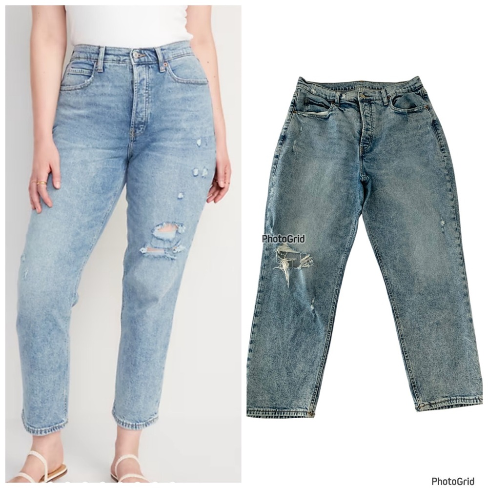 Old Navy Curvy Extra High-Rise Sky-High Straight Secret-Slim Pockets